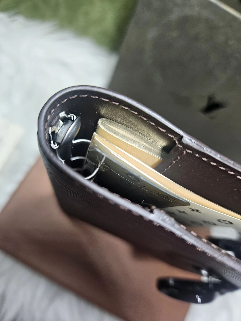 Louis Vuitton PM Agenda Dark Brown Epi Moka With Box & Inserts